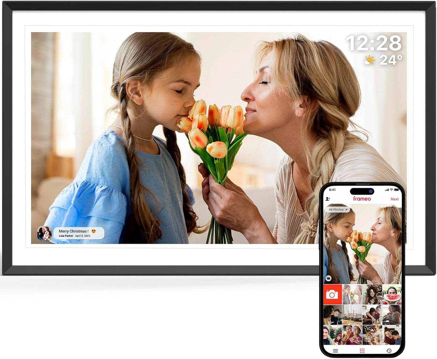 ApoloSign Digital Picture Frame 15.6 inch with WiFi and 32GB Storage