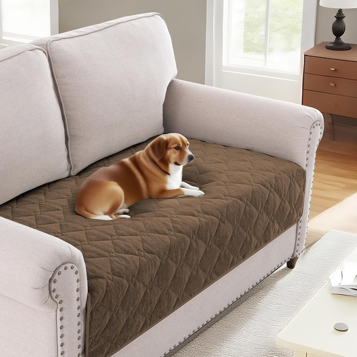H.VERSAILTEX Couch Cover Chenille Pet Fuzzy Sofa Covers