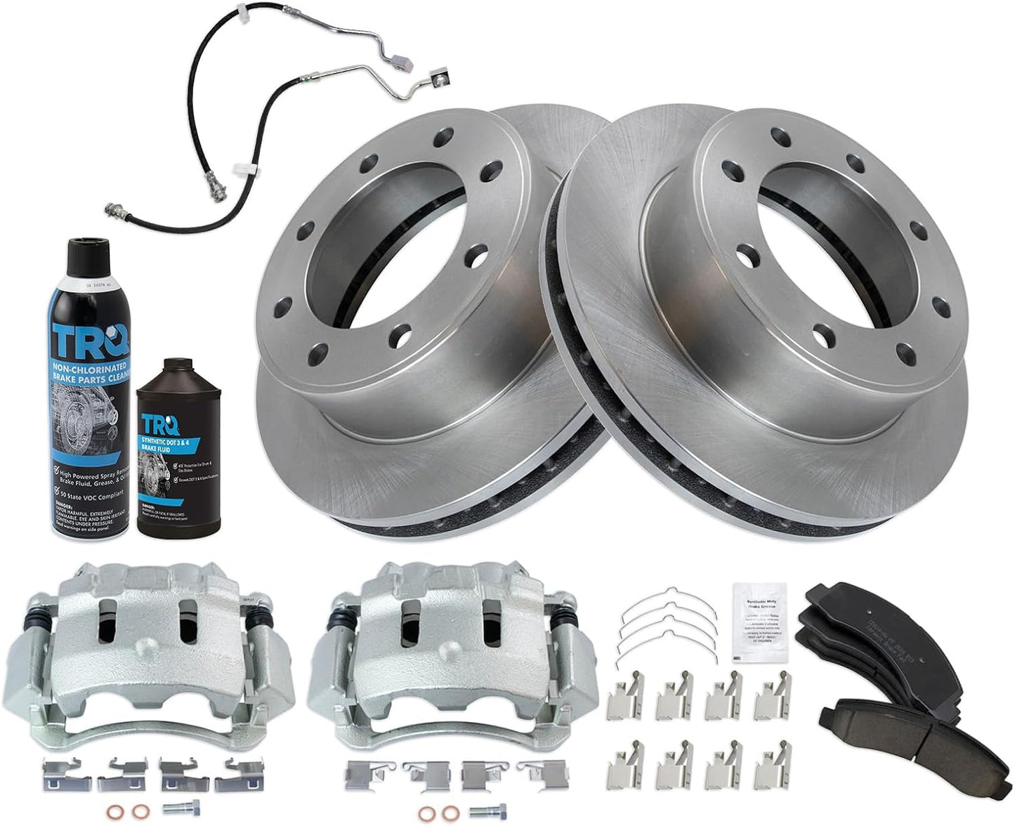 TRQ Front Brake Pad & Rotor Kit for 2000-2004 Ford F-250