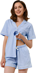 100% Cotton Pajamas for Women Sets 2 Pieces - Soft Breathable PJs feel