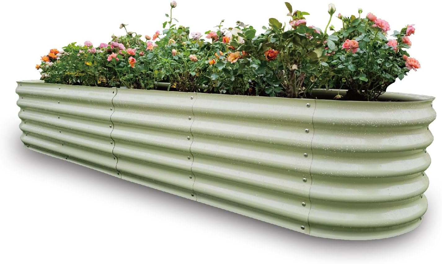 Gardmax Galvanized Raised Garden Bed for Outdoor Planting Needs