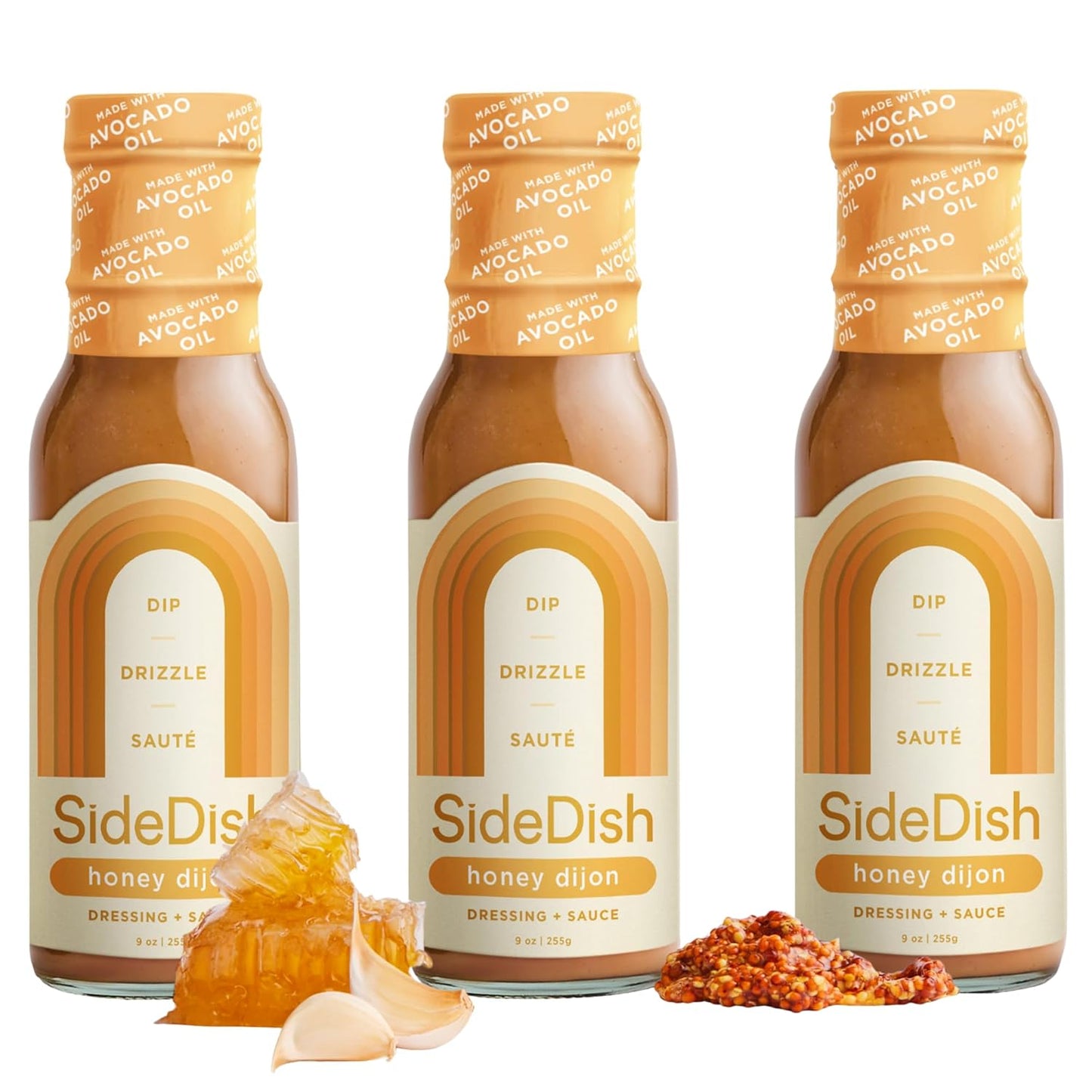 SideDish Honey Dijon Dressing Pack of 3 - Paleo & Free