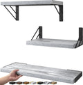 Wall Shelves for Bedroom Decor Floating Shelves Set of 3 - Rustic