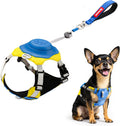 No Pull Dog Harness Small Size - Retractable Auto-Lock Leash