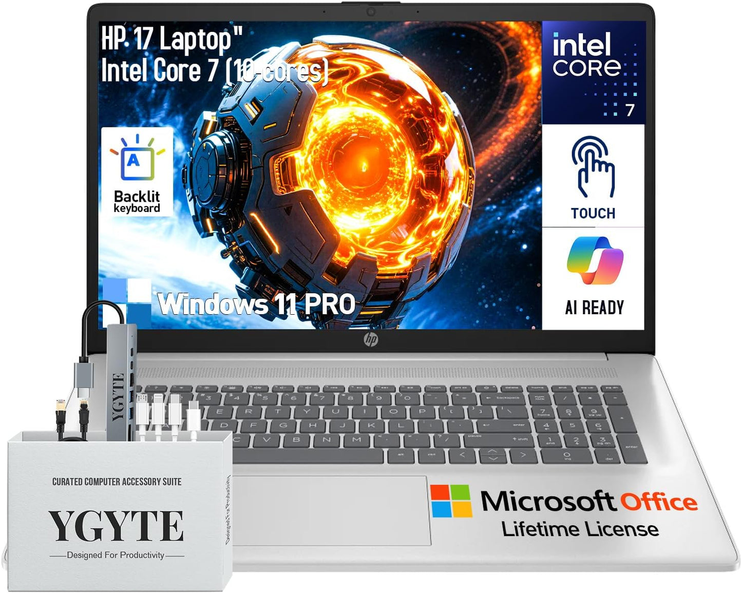 HP 17 Touchscreen Laptop with 64GB RAM and 2TB SSD Storage