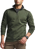CQR Men's Thermal Fleece Quarter Zip Sweater (Style LBY9)