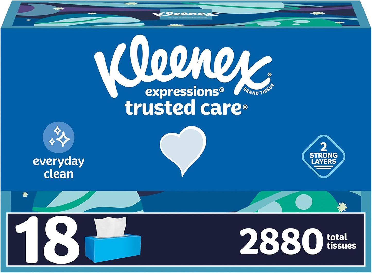 Kleenex Expressions Trusted Care Facial Tissues for Everyday Use