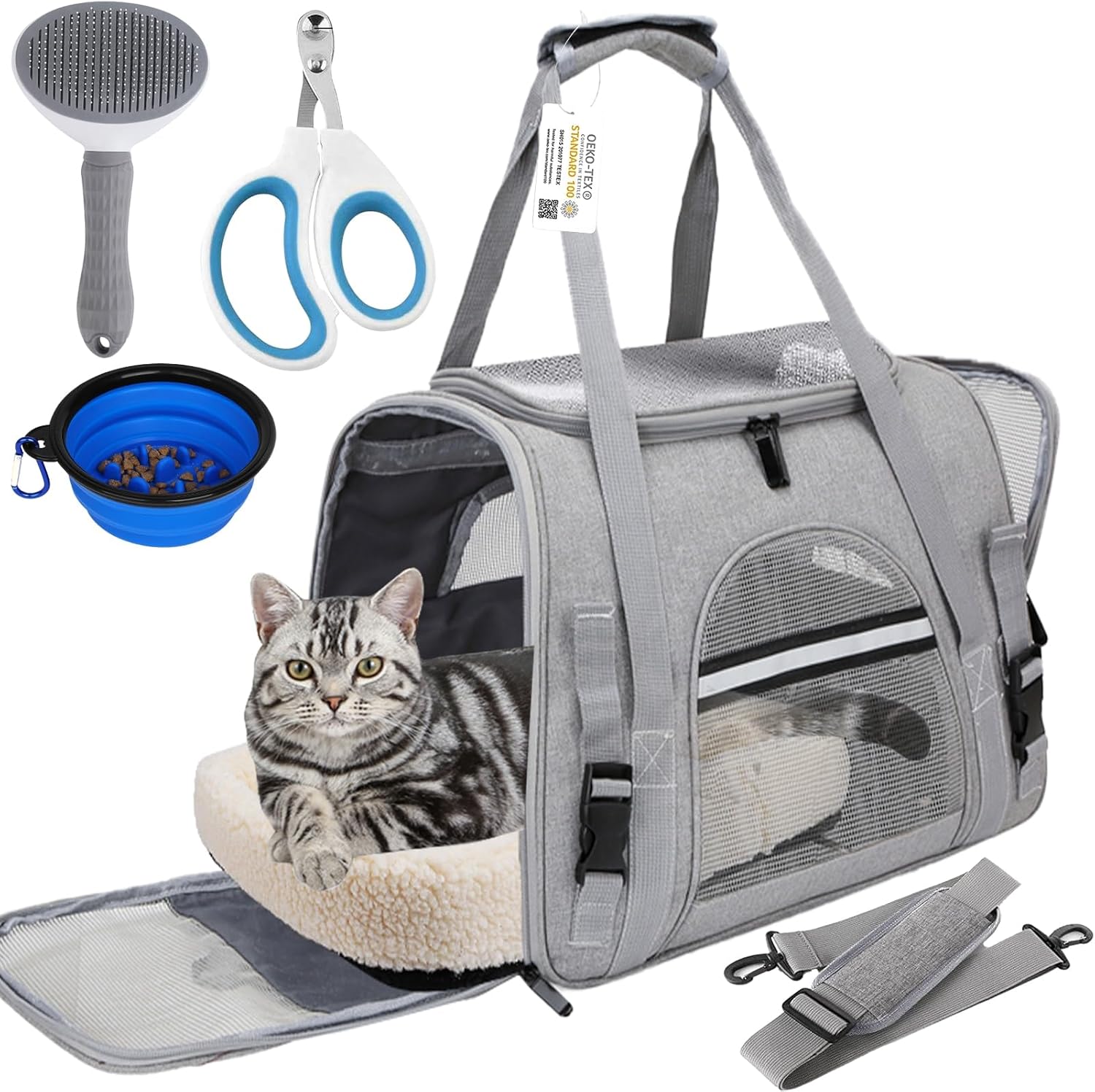 Pet Carrier Bag Airline Approved for Cats and Dogs Up to 20LBs