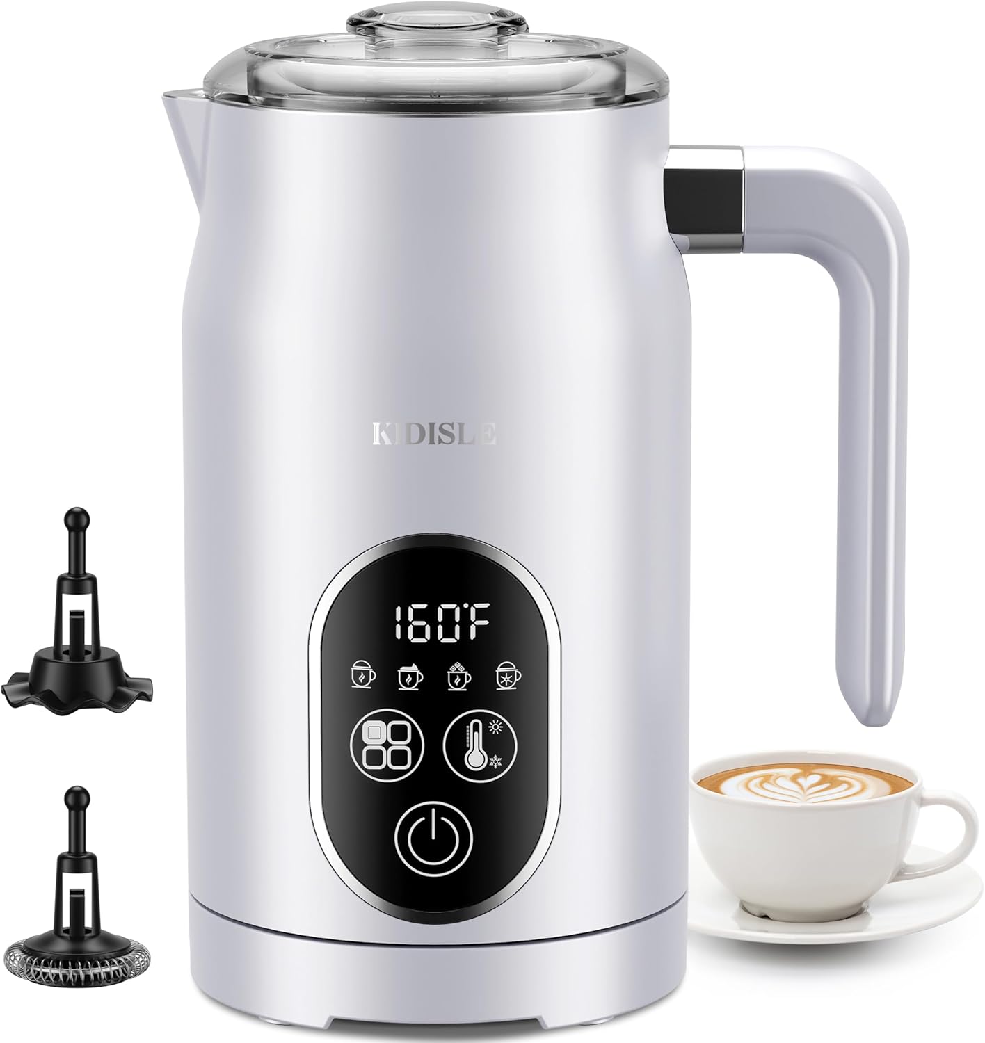4-in-1 Electric Milk Frother for Perfect Coffee Creations