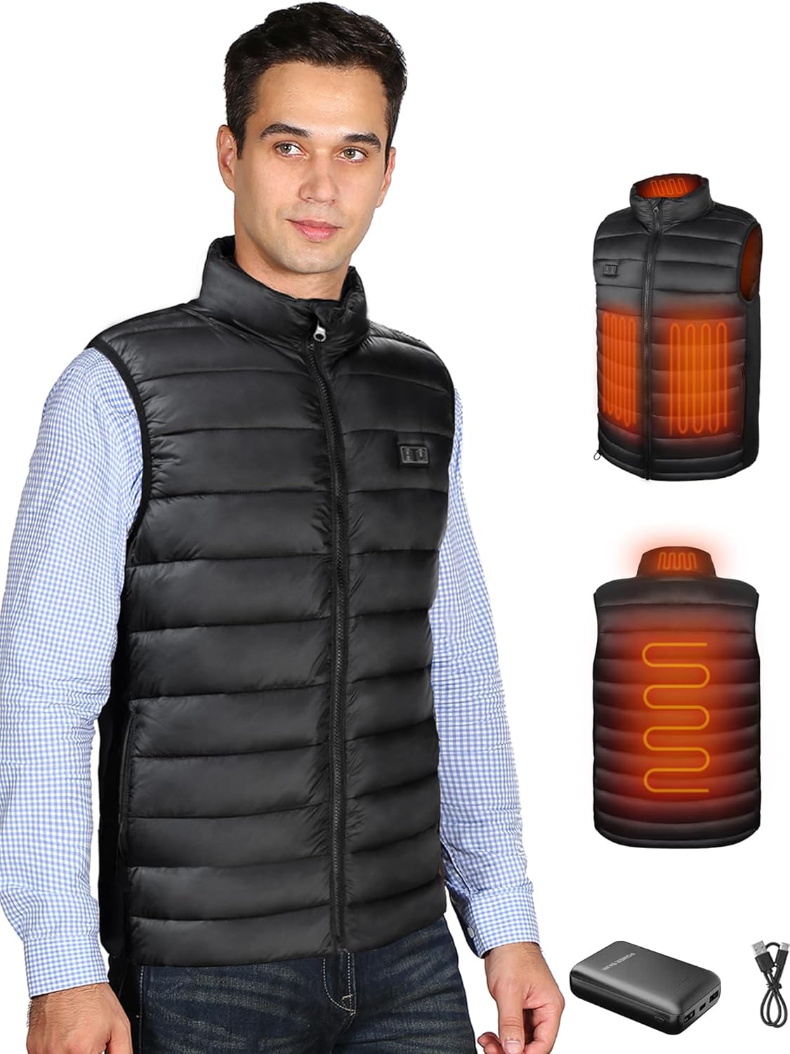Heated Vest for Men with Battery Pack for Winter Comfort