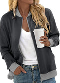 Women's Zip Up Jacket Casual Long Sleeve Sweatshirt - Versatile Layer