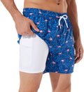 Mens Swim Trunks 5 in Inseam Quick Dry with Compression Liner