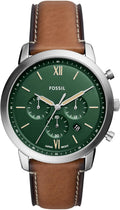 Men's Neutra 44mm Green Dial Leather Chronograph Watch - Fossil