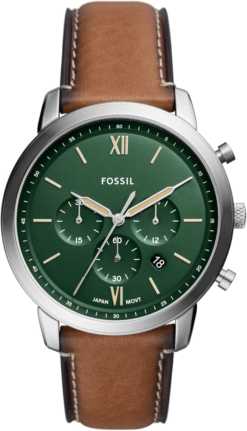 Fossil Men's Neutra Quartz Chronograph Watch with Leather Band