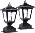 Solar Post Lights Outdoor Solar Lamp Post Cap Lights for 4x4 Posts