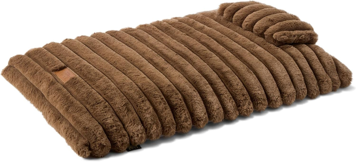 CuddleTown Ribbed Bubble Stripe Pillow Pet Bed for Small Pets