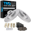 TRQ Rear Brake Pad & Rotor Kit - Ceramic G-Coated Replacement
