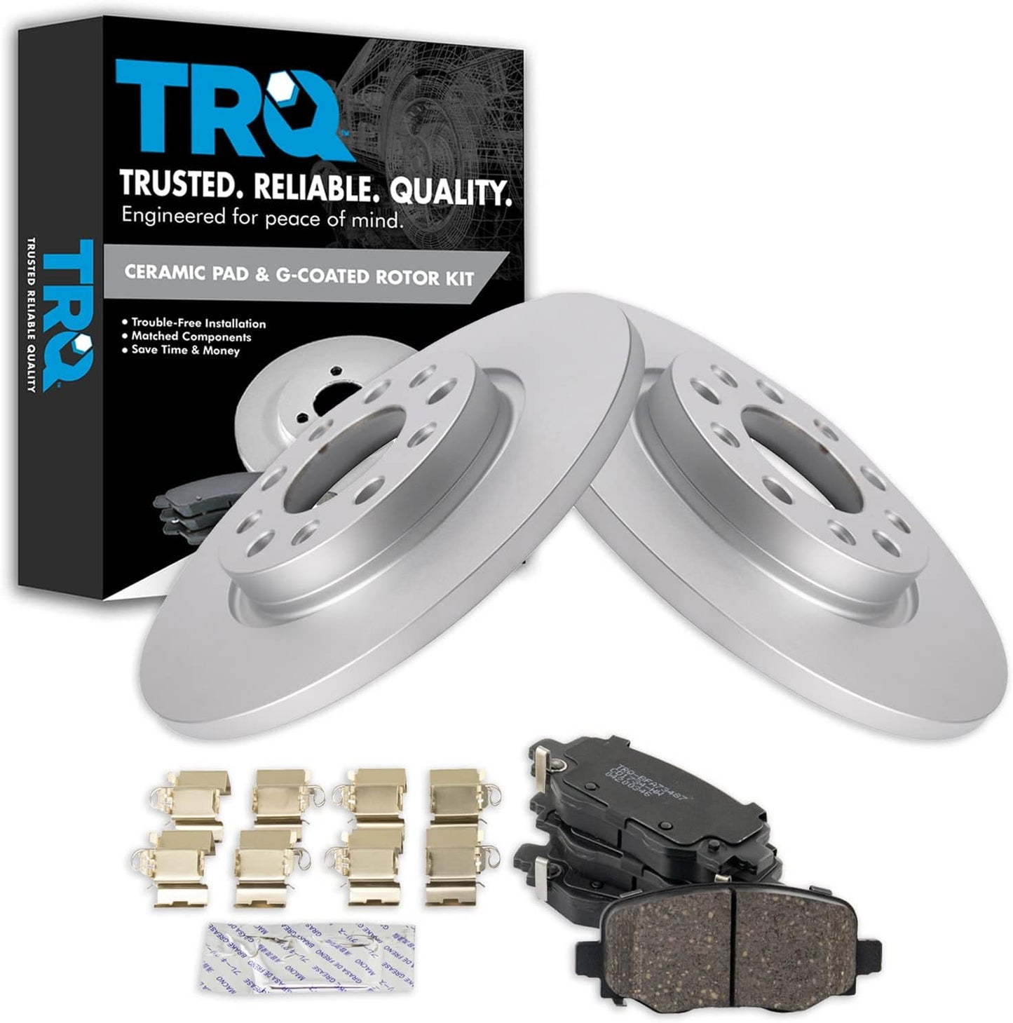 TRQ Rear Brake Pad & Rotor Kit for Chrysler 200 & Jeep Cherokee