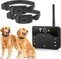 Wireless Dog Fence System for 2 Dogs - Portable 2-in-1 Training Collar