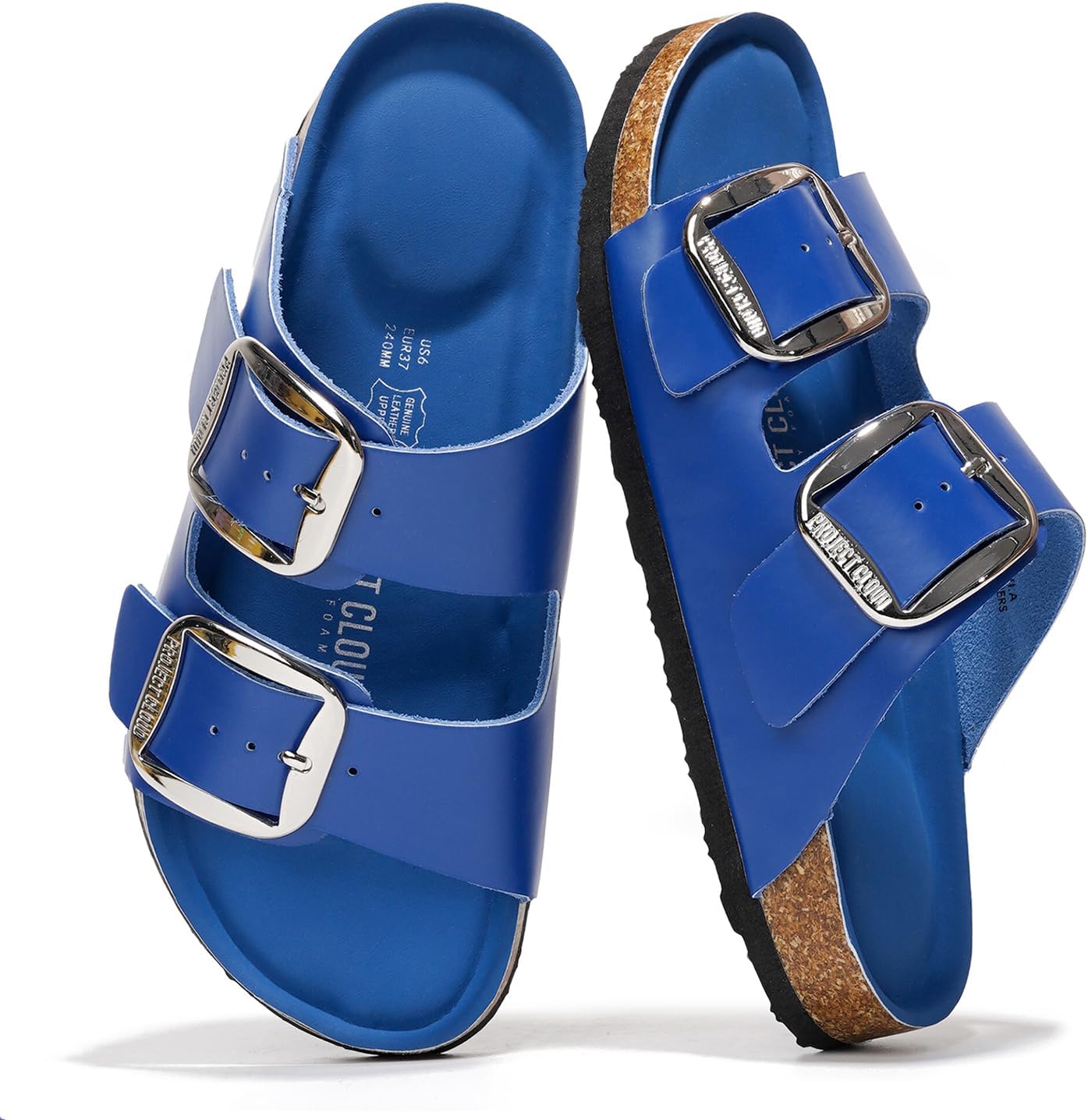 Project Cloud Genuine Leather Flat Sandals for Women 2025