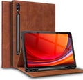 Galaxy Tab S9/S10 Ultra 14.6 in Leather Case Brown - Genuine Cover