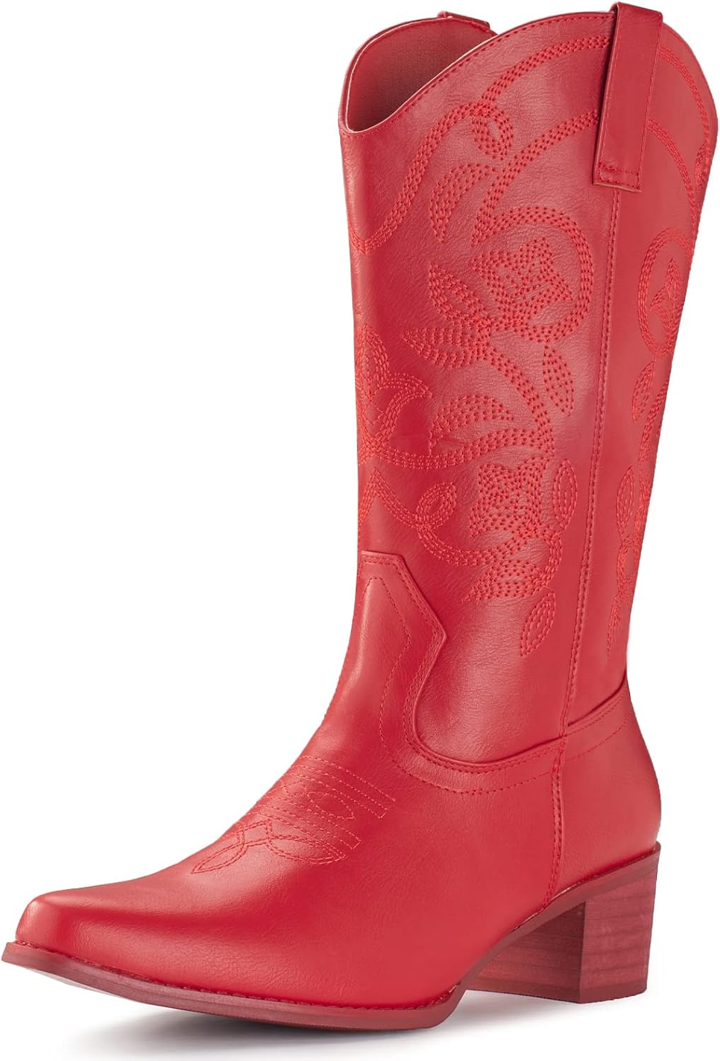 IUV Cowboy Boots for Women - Stylish Pointy Toe Western Boots