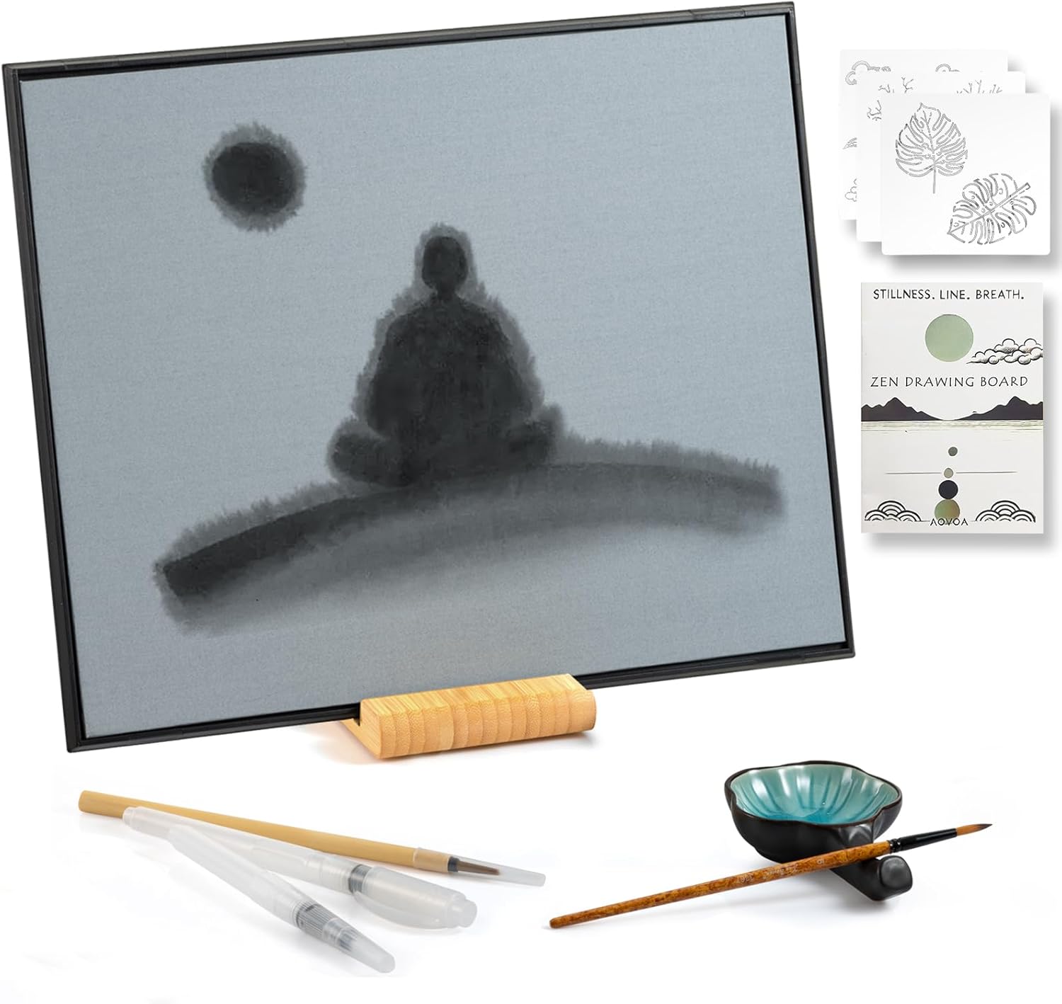AOVOA Zen Buddha Water Painting Board for Mindfulness Art