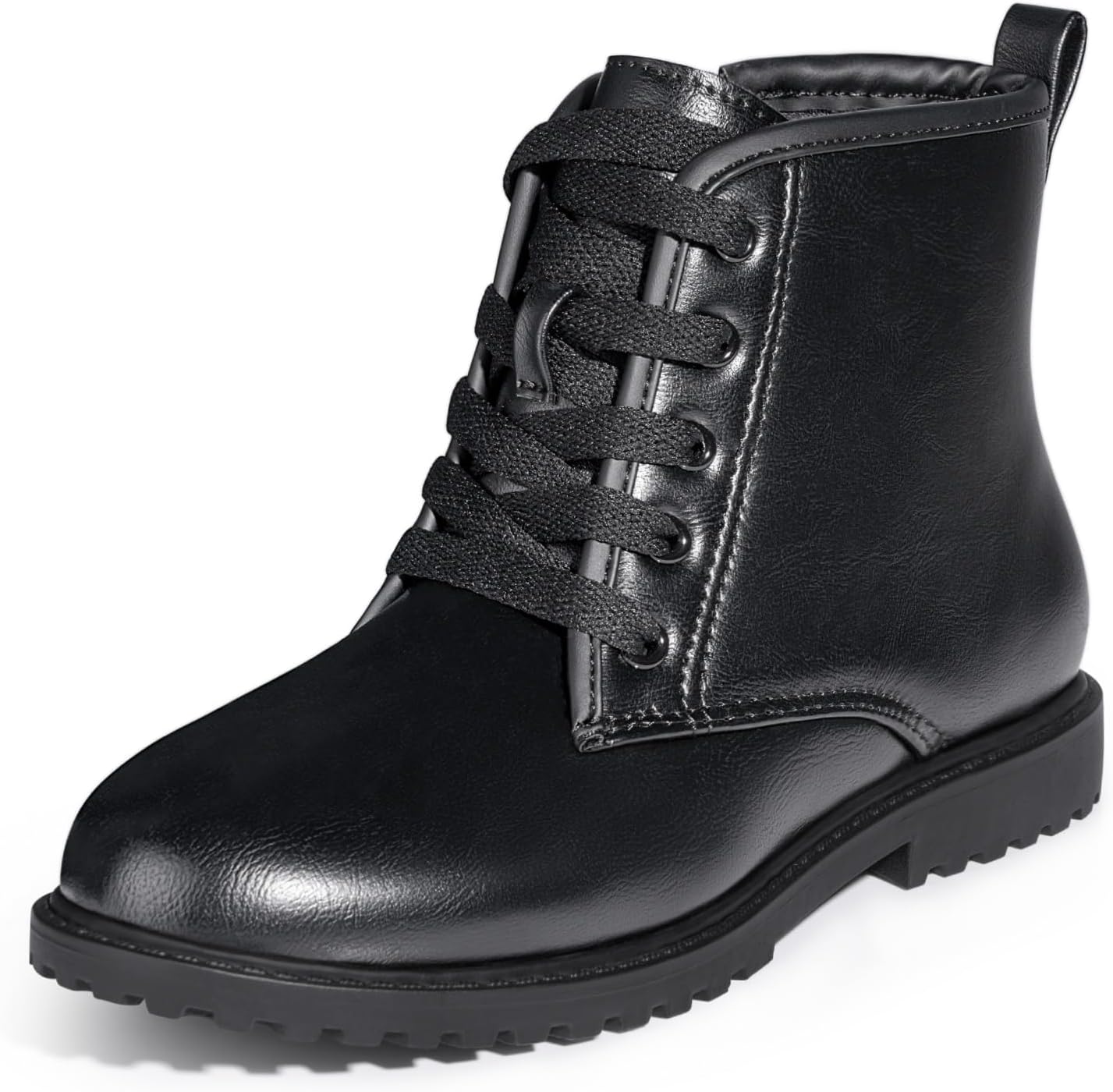 FITORY Girls Boys Ankle Combat Boots with Side Zipper Style
