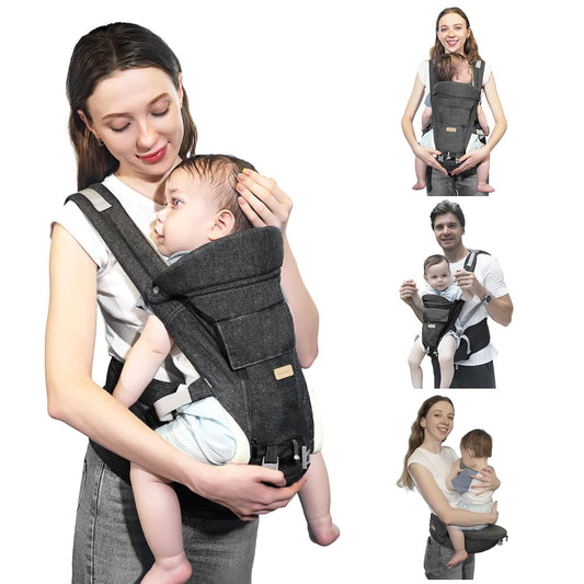 6-in-1 Baby Carrier with Hip Seat - Comfort & Support
