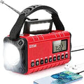 10000mAh NOAA Emergency Weather Radio - Portable Solar Power Bank