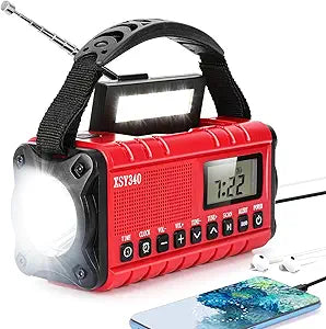 10000mAh NOAA Emergency Weather Radio with Solar Charging