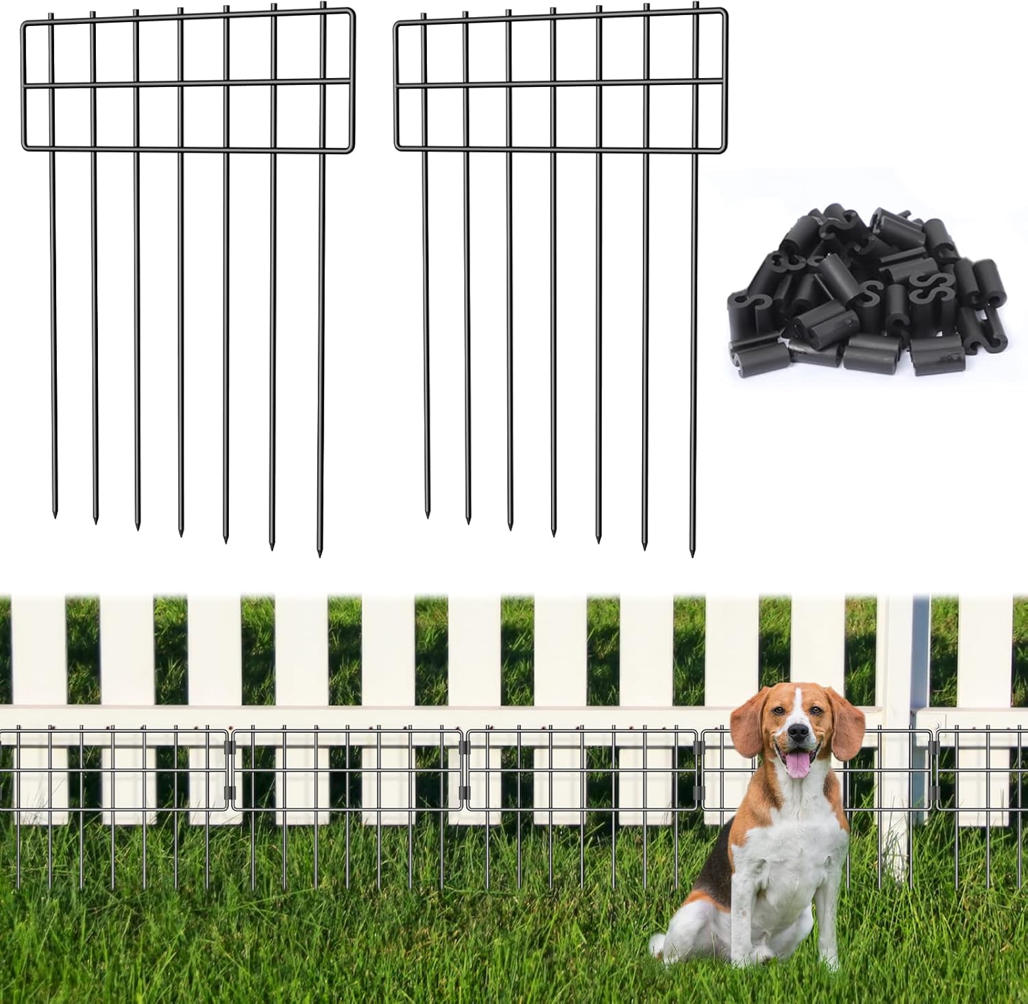 25 Pack Animal Barrier Fence for Garden and Landscape Protection