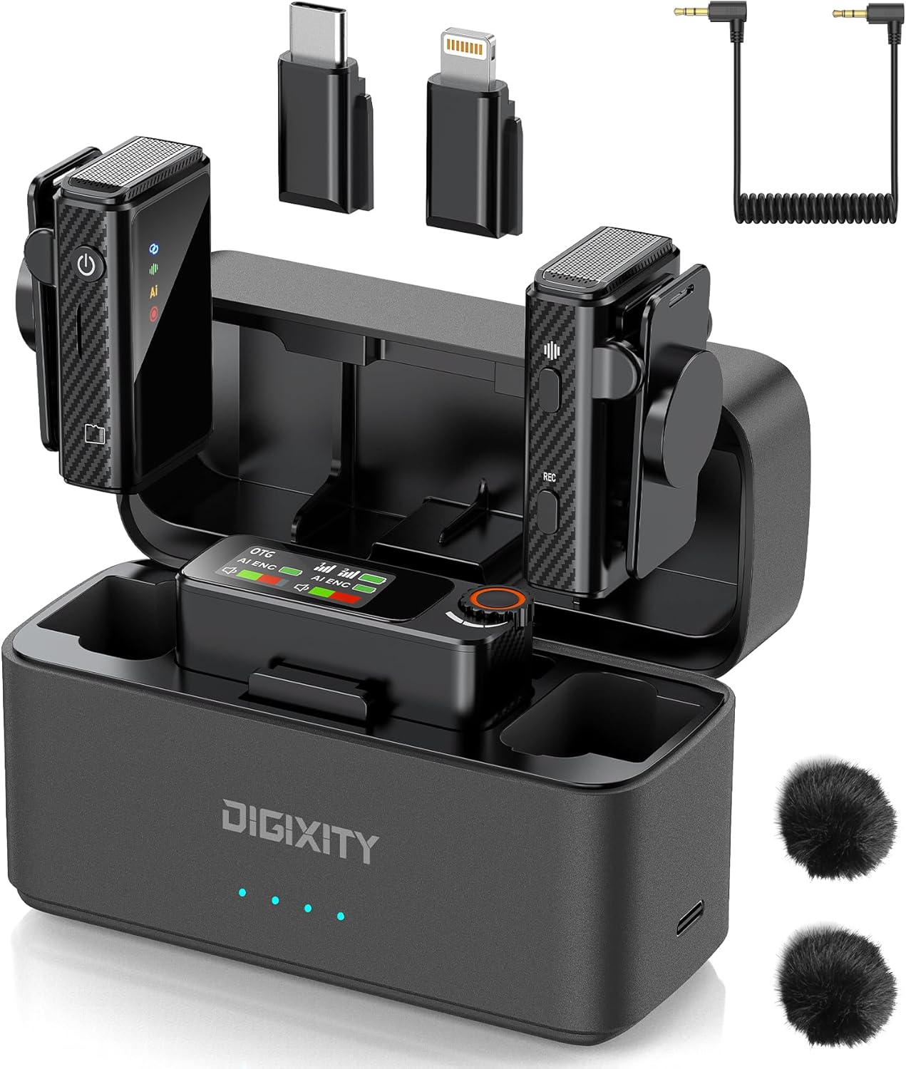 Wireless Lavalier Microphone for iPhone/Android/Camera/PC