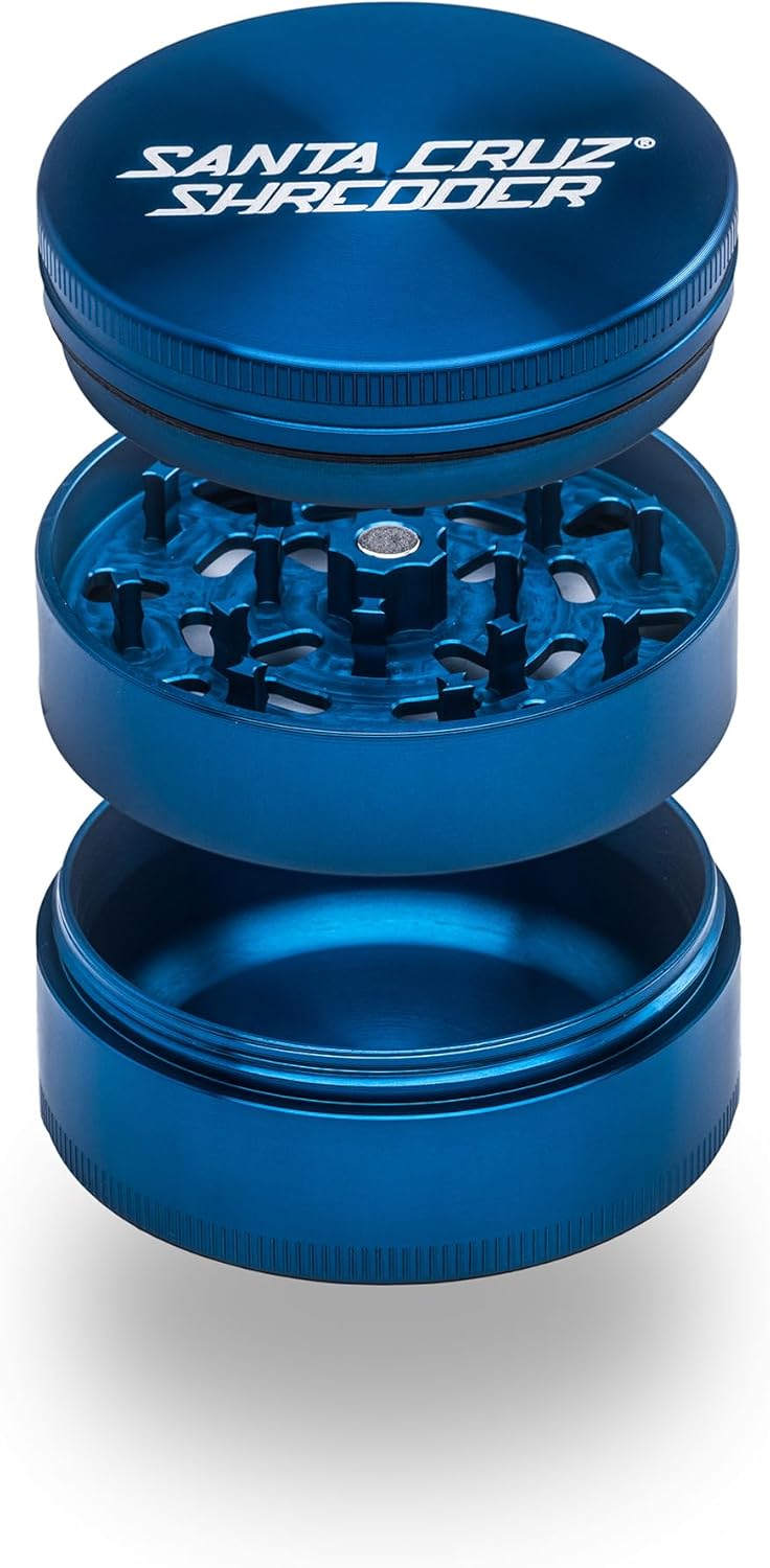 Santa Cruz Shredder Metal Herb Grinder with Knurled Top 2.7in