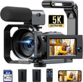 5K Camcorder Video Camera 56MP Dual Lens - Vlogging 16X Zoom