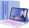 Keyboard Case for Samsung Galaxy Tab S9 Plus 12.4 in Purple