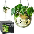 Disco Ball Planter Hanging Mirror Planter - Sparkling Gold Gift