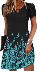 Zeagoo Women's Casual A-Line Floral Tshirt Dress - Lightweight