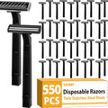 Twin Blade Disposable Razors 550-Pack - Bulk Travel & Hotel Supply