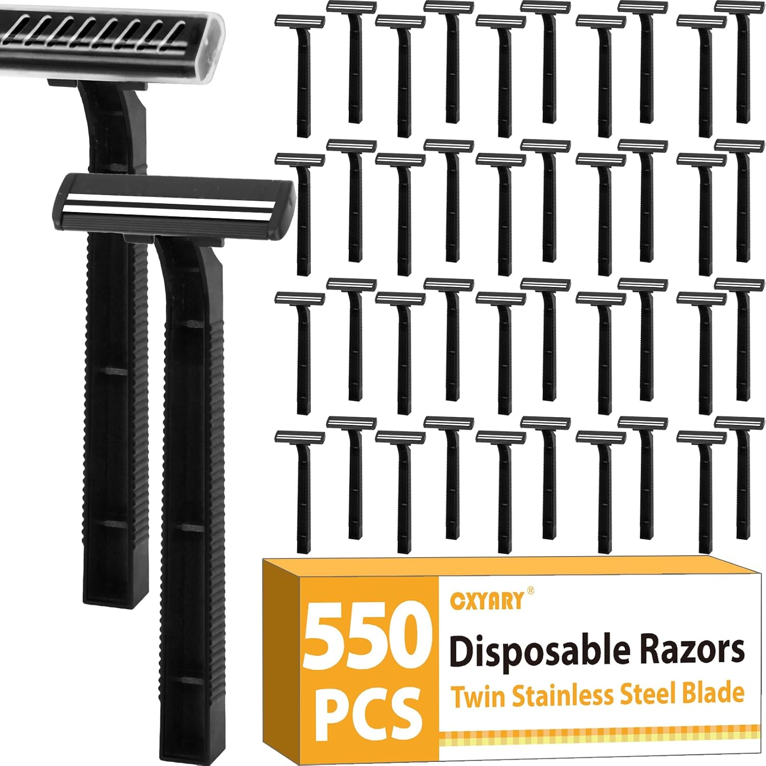 CXYARY 550 Pcs Twin Blade Disposable Razors for Men & Women