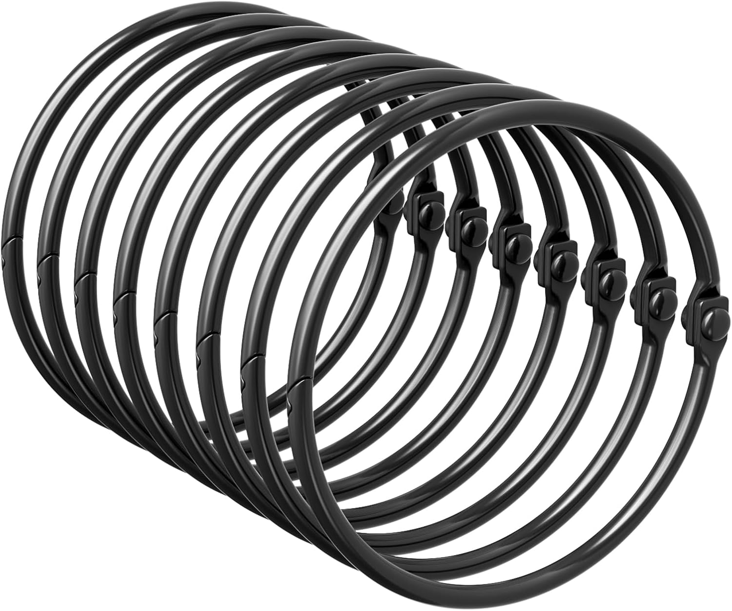 Black Anti-Drop Shower Hooks by Bathway