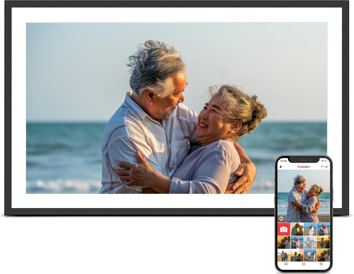 Digital Picture Frame 15.6 Inch WiFi Frameo with 32GB Memory
