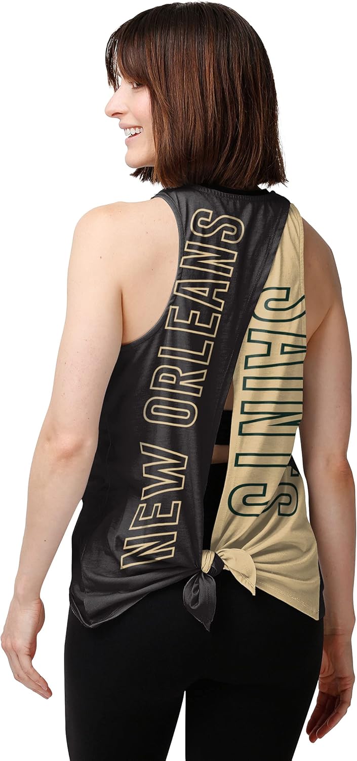 FOCO NFL Womens Team Logo Tie-Breaker Tank Top Shirt Review