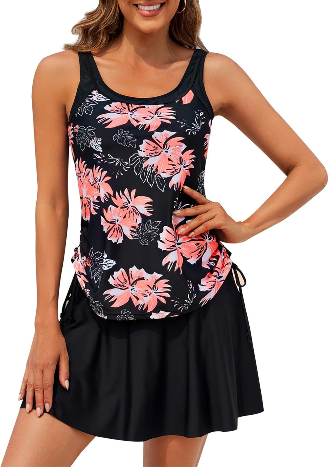 Stylish Two-Piece Tankini Swimsuit for Women with Tummy Control