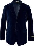 Big Boys Velvet Blazer - Notch Lapel Dress Jacket for Teens