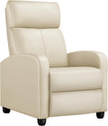 PU Leather Recliner Chair - Comfortable Single Reclining Sofa