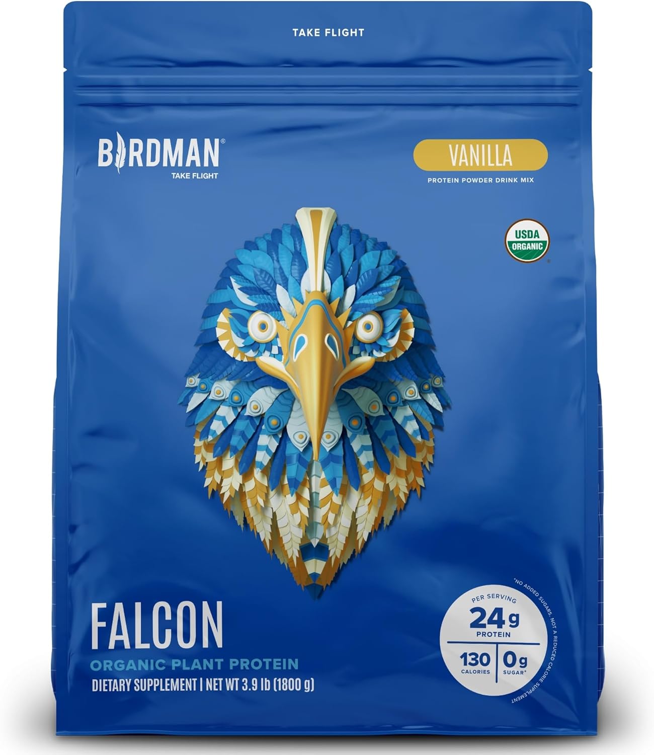 Falcon Vegan Protein Powder Organic - Low Carb & Dairy Free