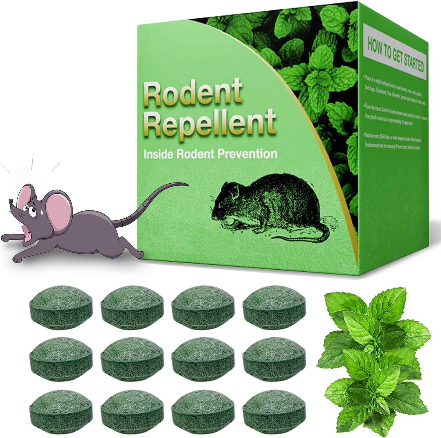 Peppermint Oil Rodent Repellent - Safe for Family & Pets