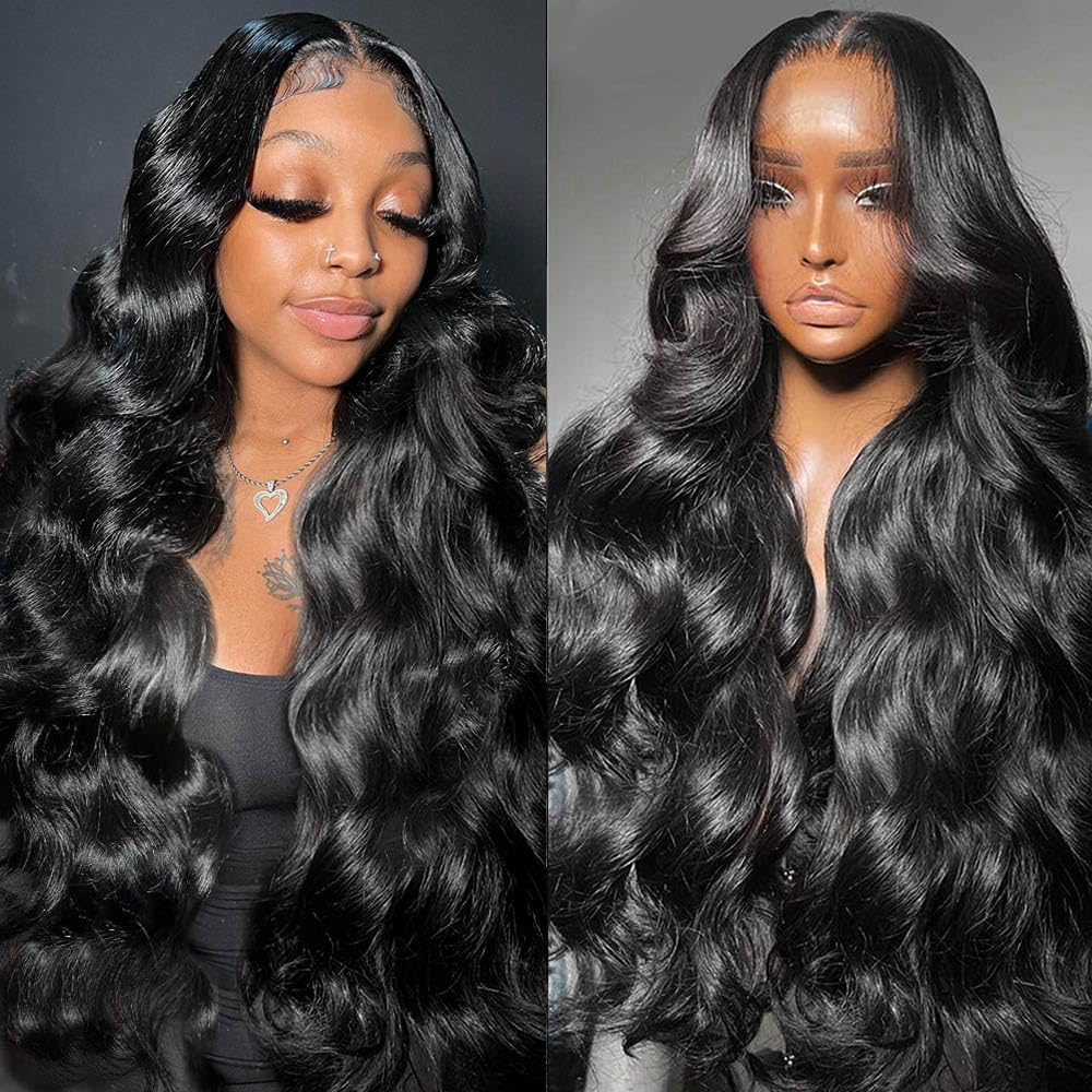 13x6 Body Wave Human Hair Lace Front Wigs for Women 22Inch