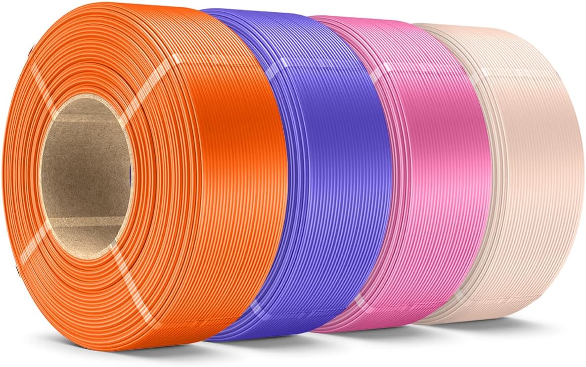 SUNLU 4KG PLA Plus Filament Refill for 3D Printers - 4 Packs